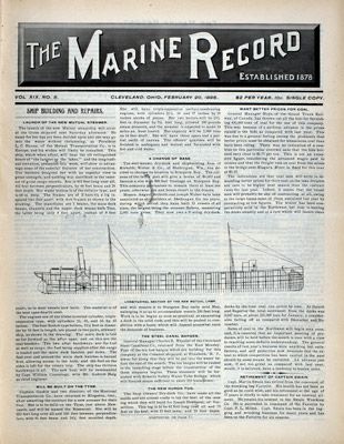 Marine Record (Cleveland, OH), February 20, 1896