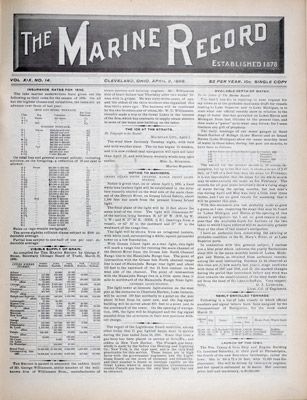 Marine Record (Cleveland, OH), April 2, 1896