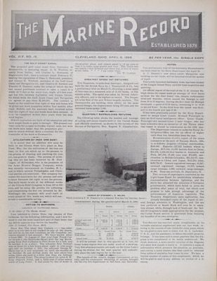 Marine Record (Cleveland, OH), April 9, 1896