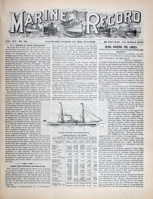 Marine Record (Cleveland, OH), August 27, 1896