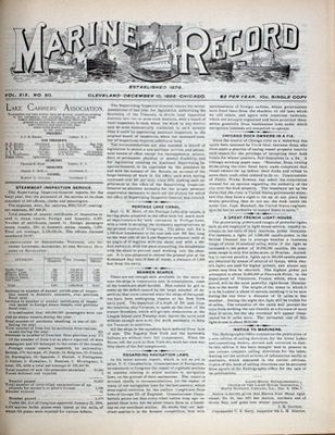 Marine Record (Cleveland, OH), December 10, 1896