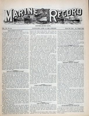 Marine Record (Cleveland, OH), April 15, 1897