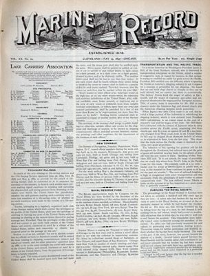 Marine Record (Cleveland, OH), May 13, 1897