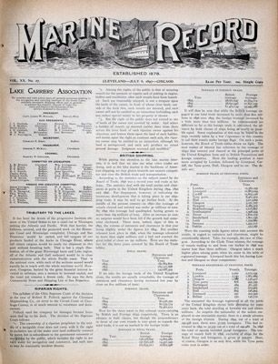 Marine Record (Cleveland, OH), July 8, 1897