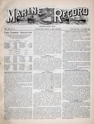 Marine Record (Cleveland, OH), March 10, 1898