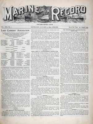 Marine Record (Cleveland, OH), January 5, 1899