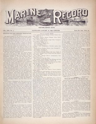 Marine Record (Cleveland, OH), January 26, 1899