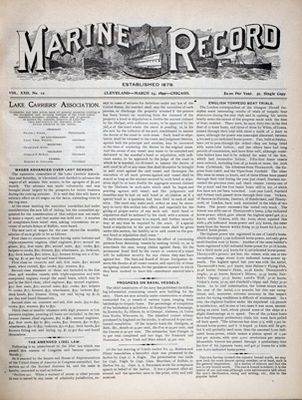 Marine Record (Cleveland, OH), March 23, 1899