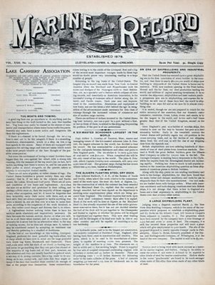 Marine Record (Cleveland, OH), April 6, 1899