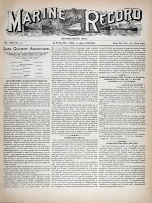 Marine Record (Cleveland, OH), April 13, 1899