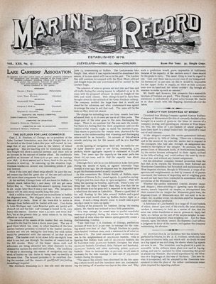 Marine Record (Cleveland, OH), April 27, 1899