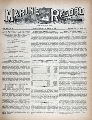 Marine Record (Cleveland, OH), May 25, 1899