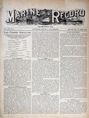 Marine Record (Cleveland, OH), January 4, 1900