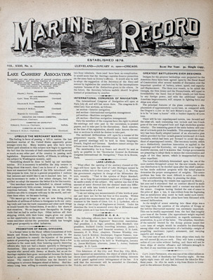 Marine Record (Cleveland, OH), January 11, 1900