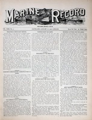 Marine Record (Cleveland, OH), January 18, 1900