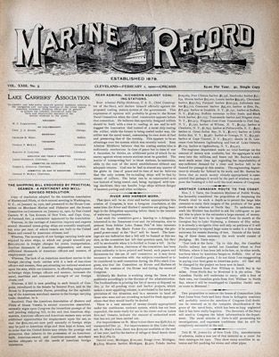 Marine Record (Cleveland, OH), February 1, 1900