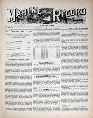 Marine Record (Cleveland, OH), March 1, 1900