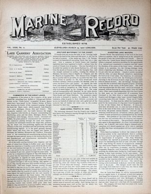 Marine Record (Cleveland, OH), March 15, 1900