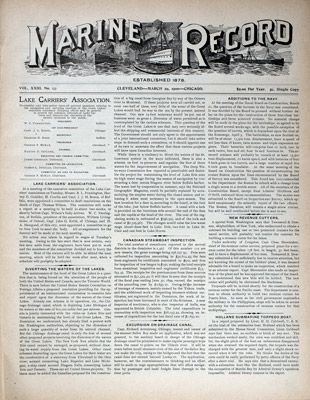 Marine Record (Cleveland, OH), March 29, 1900