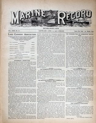 Marine Record (Cleveland, OH), April 19, 1900