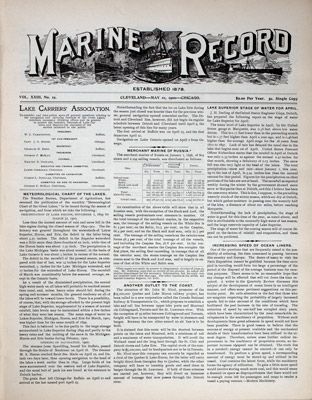 Marine Record (Cleveland, OH), May 10, 1900