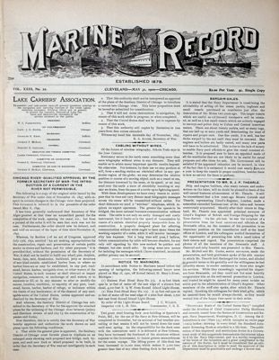 Marine Record (Cleveland, OH), May 31, 1900