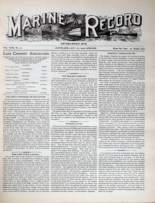 Marine Record (Cleveland, OH), July 26, 1900