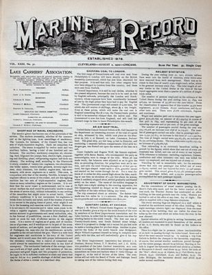 Marine Record (Cleveland, OH), August 2, 1900