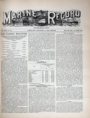 Marine Record (Cleveland, OH), September 20, 1900