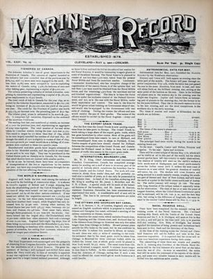 Marine Record (Cleveland, OH), May 9, 1901