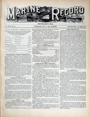 Marine Record (Cleveland, OH), May 16, 1901