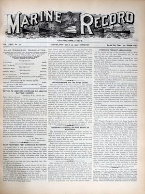 Marine Record (Cleveland, OH), July 25, 1901