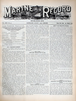 Marine Record (Cleveland, OH), August 1, 1901