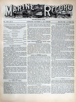 Marine Record (Cleveland, OH), September 12, 1901