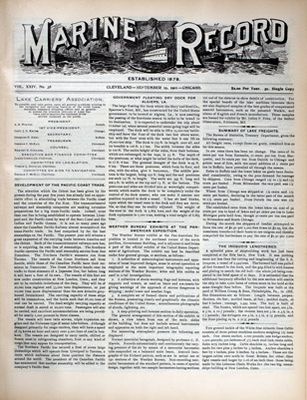 Marine Record (Cleveland, OH), September 19, 1901