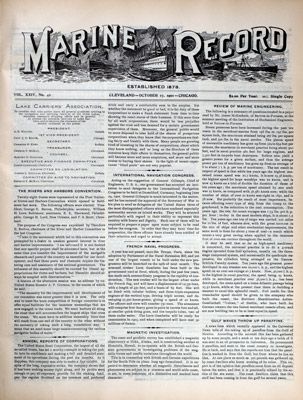 Marine Record (Cleveland, OH), October 17, 1901