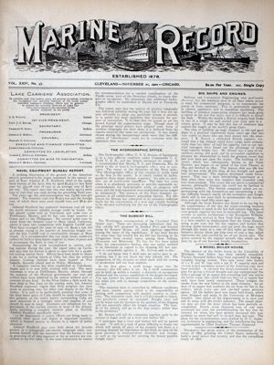 Marine Record (Cleveland, OH), November 21, 1901