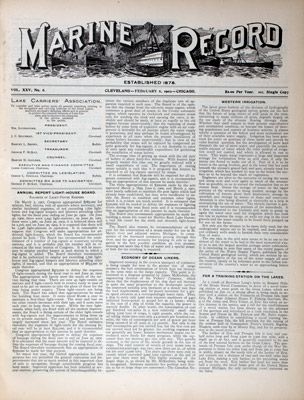 Marine Record (Cleveland, OH), February 6, 1902