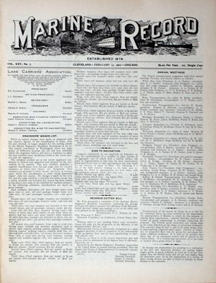 Marine Record (Cleveland, OH), February 13, 1902