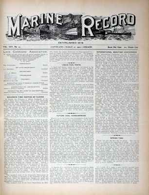 Marine Record (Cleveland, OH), March 27, 1902