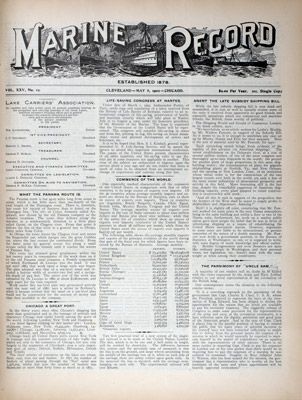 Marine Record (Cleveland, OH), May 8, 1902