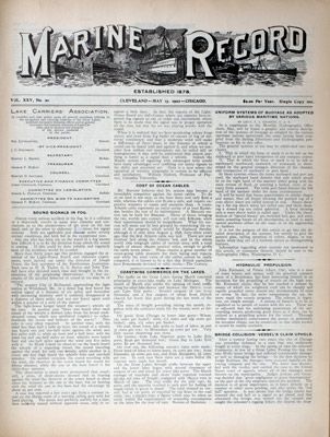 Marine Record (Cleveland, OH), May 15, 1902