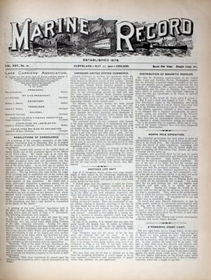 Marine Record (Cleveland, OH), May 22, 1902