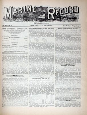 Marine Record (Cleveland, OH), July 3, 1902