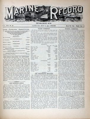 Marine Record (Cleveland, OH), July 10, 1902