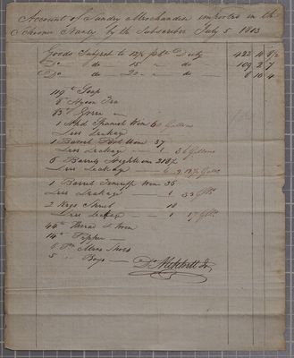 Entry, Schooner Nancy, 5 July 1803