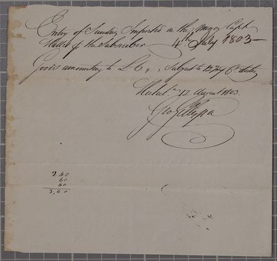 Entry, Nancy, Capt. Miller, 4 July 1803