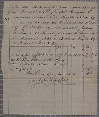 Entry, batteau, Giasson & Berthelot, 5 June 1804