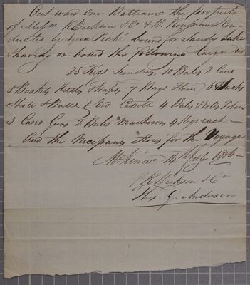 Clearance, one batteau, R. Dickson, 14 July 1806