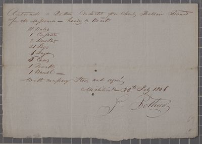 Clearance, batteau, G. Pothier, 30 July 1806